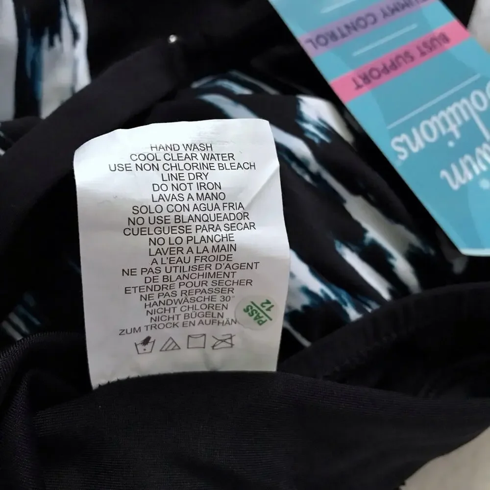 Swim Solutions NWT Tummy Control Skater Swimdress Women 16 - Picture 13 of 15
